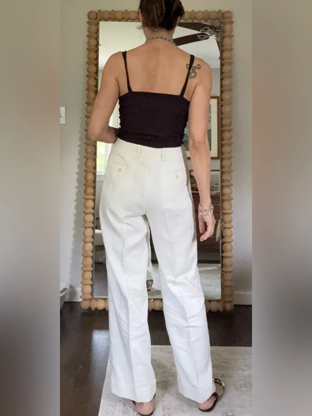 Lauren Ralph Lauren White Linen Trousers
